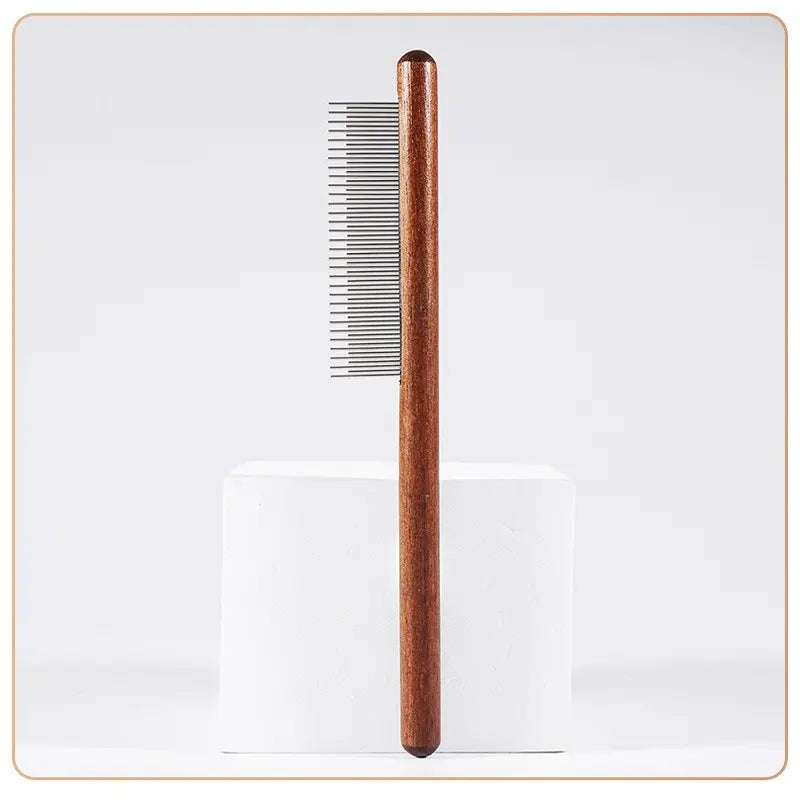 Premium Wooden Flea Comb for Dogs & Cats – Dense Tooth Design for Deep Grooming & Hair Removal
