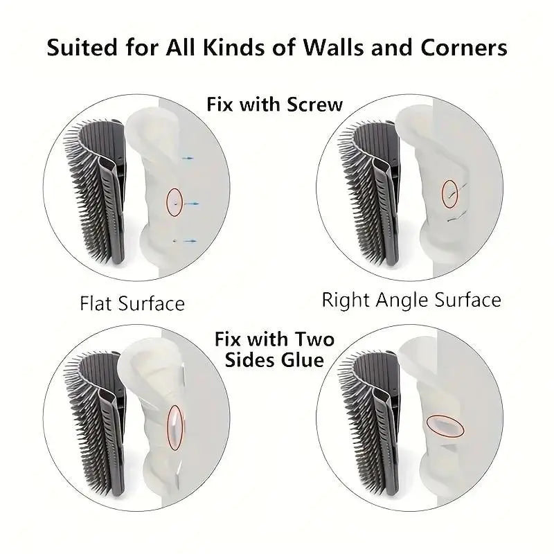 Self-Grooming Corner Brush for Cats – Soft Massage Scratcher for Happy, Healthy Fur