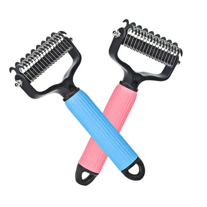Stainless Steel Double-Sided Detangling Comb for Dogs – Removes Mats, Tangles & Loose Fur