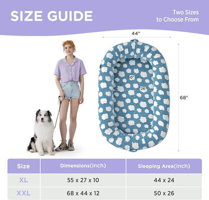 Calming Donut Dog & Cat Bed – Fluffy Plush Round Pet Bed for Anxiety Relief & Deep Sleep