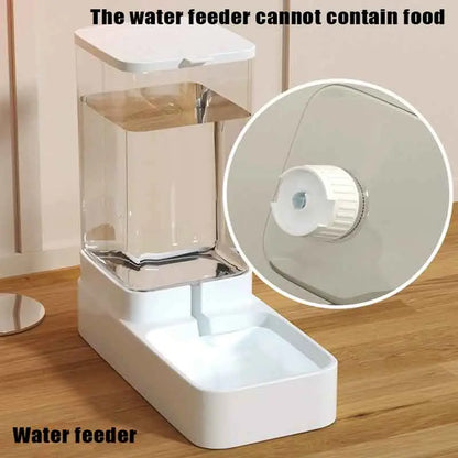 Large Capacity Automatic Pet Feeder & Water Dispenser – 2-in-1 Food & Water Station for Dogs & Cats