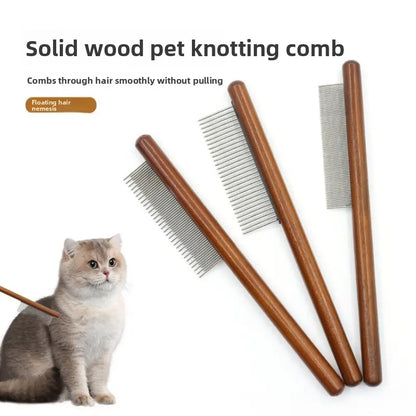 Premium Wooden Flea Comb for Dogs & Cats – Dense Tooth Design for Deep Grooming & Hair Removal