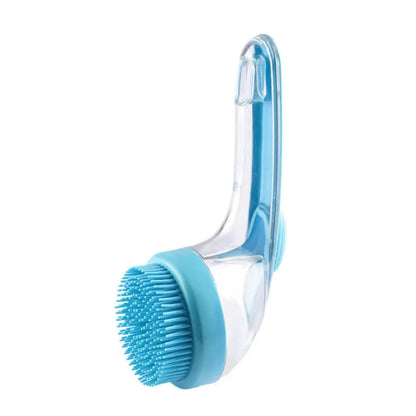 2-in-1 Pet Bath Brush with Soap Dispenser – Soft Silicone Grooming Scrubber for Dogs & Cats