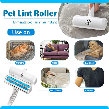 4-in-1 Pet Grooming Kit – Hair Remover Brush, Shedding Comb, Nail Clippers & Collar Included