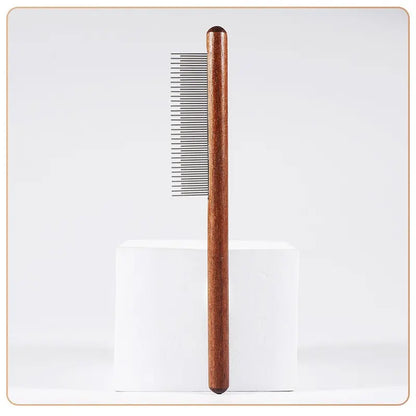 Premium Wooden Flea Comb for Dogs & Cats – Dense Tooth Design for Deep Grooming & Hair Removal