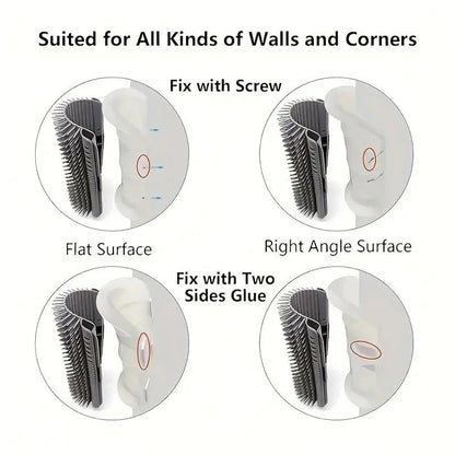 Self-Grooming Corner Brush for Cats – Soft Massage Scratcher for Happy, Healthy Fur