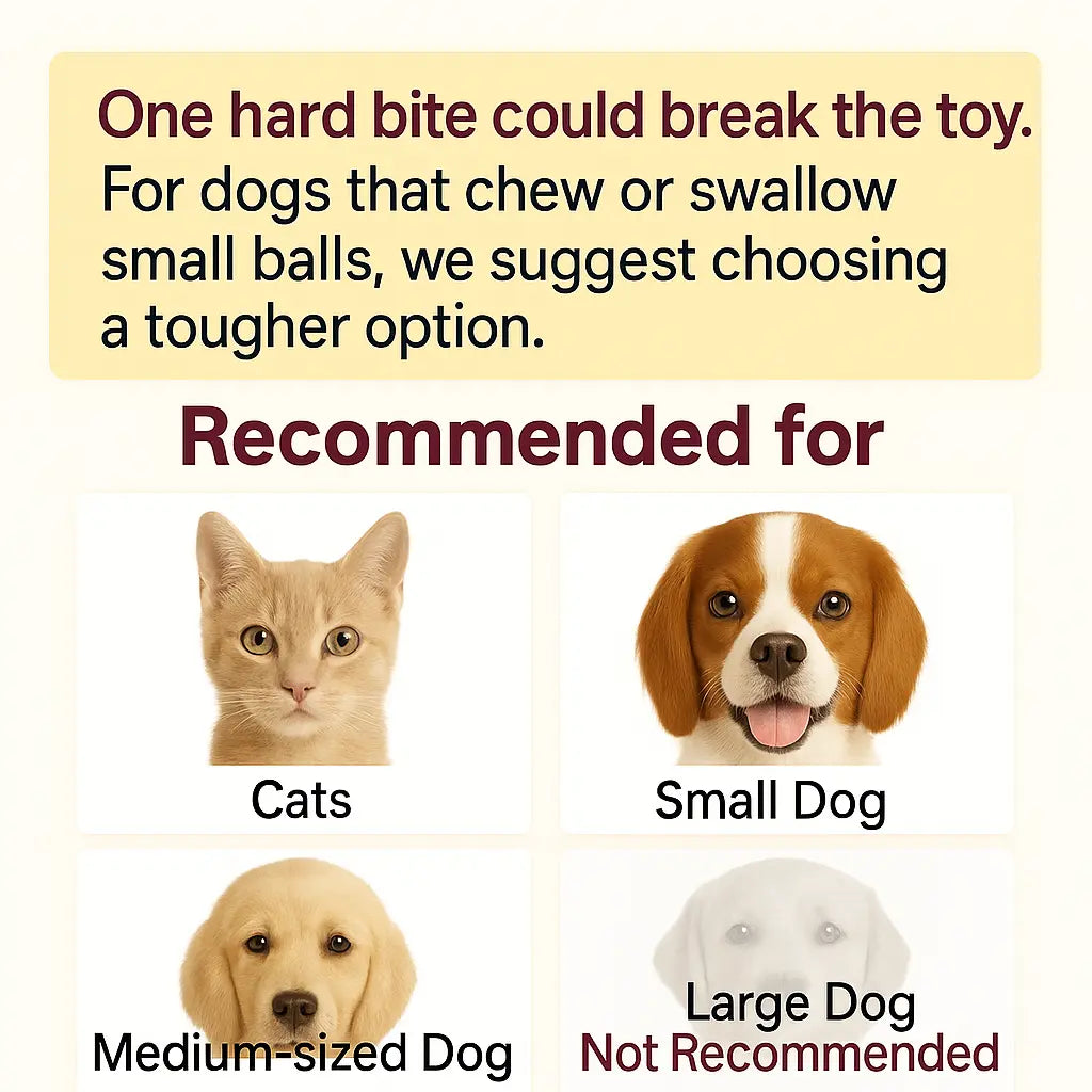 Interactive Cat & Dog Teaser Toy – Rolling Ball with 2 Bonus Tails for Endless Playtime