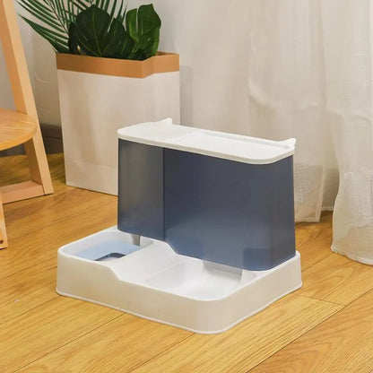 Large Capacity Automatic Pet Feeder & Water Dispenser – 2-in-1 Food & Water Station for Dogs & Cats