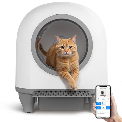 Smart Self-Cleaning Cat Litter Box – 90L, App-Controlled, Auto-Cleaning with Safety Sensors