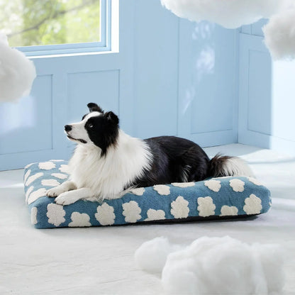 Thick Plush Washable Pet Crate Mattress – Shredded Foam Comfort Bed for Indoor & Outdoor Use
