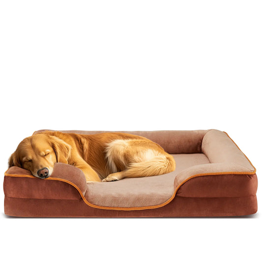 Orthopedic Memory Foam Dog Bed for Large Breeds – Joint Relief with Waterproof, Washable Cover