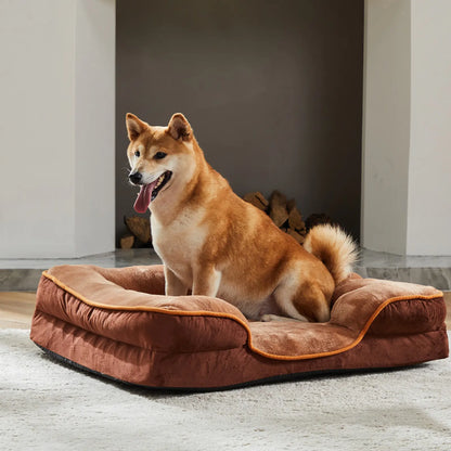 Orthopedic Memory Foam Dog Bed for Large Breeds – Joint Relief with Waterproof, Washable Cover