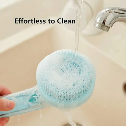 2-in-1 Pet Bath Brush with Soap Dispenser – Soft Silicone Grooming Scrubber for Dogs & Cats