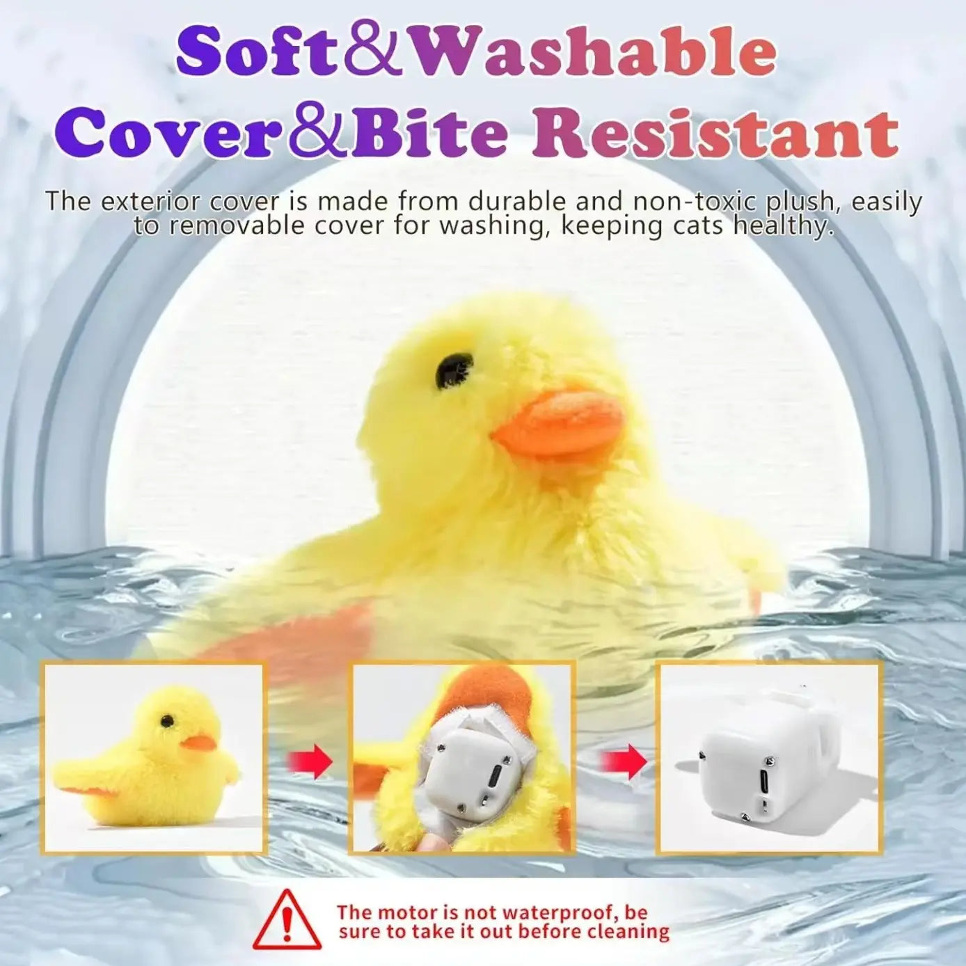 Flapping Duck Electronic Cat Toy – Realistic Motion-Activated Interactive Toy for Indoor Cats