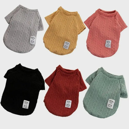 Bear Pattern Knitted Dog Sweater – Warm Winter Pet Clothes for Small Dogs, Cats & Puppies