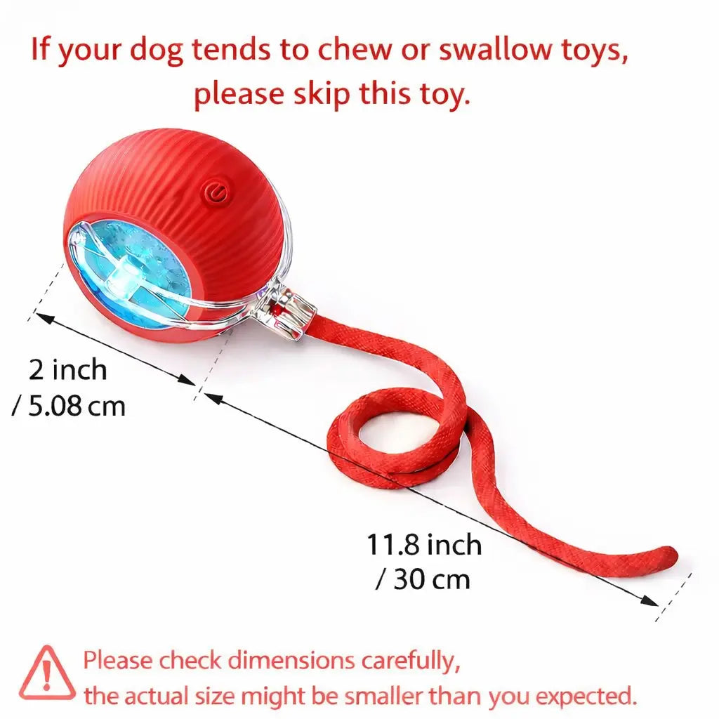 Interactive Cat & Dog Teaser Toy – Rolling Ball with 2 Bonus Tails for Endless Playtime