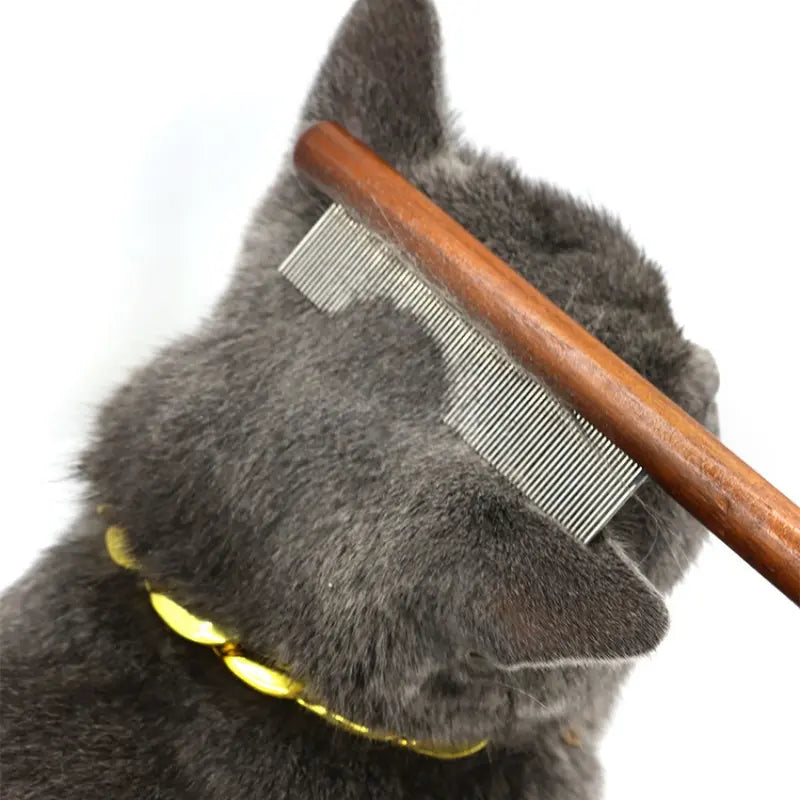 Premium Wooden Flea Comb for Dogs & Cats – Dense Tooth Design for Deep Grooming & Hair Removal
