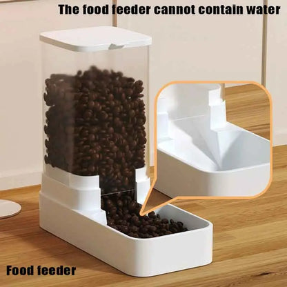 Large Capacity Automatic Pet Feeder & Water Dispenser – 2-in-1 Food & Water Station for Dogs & Cats