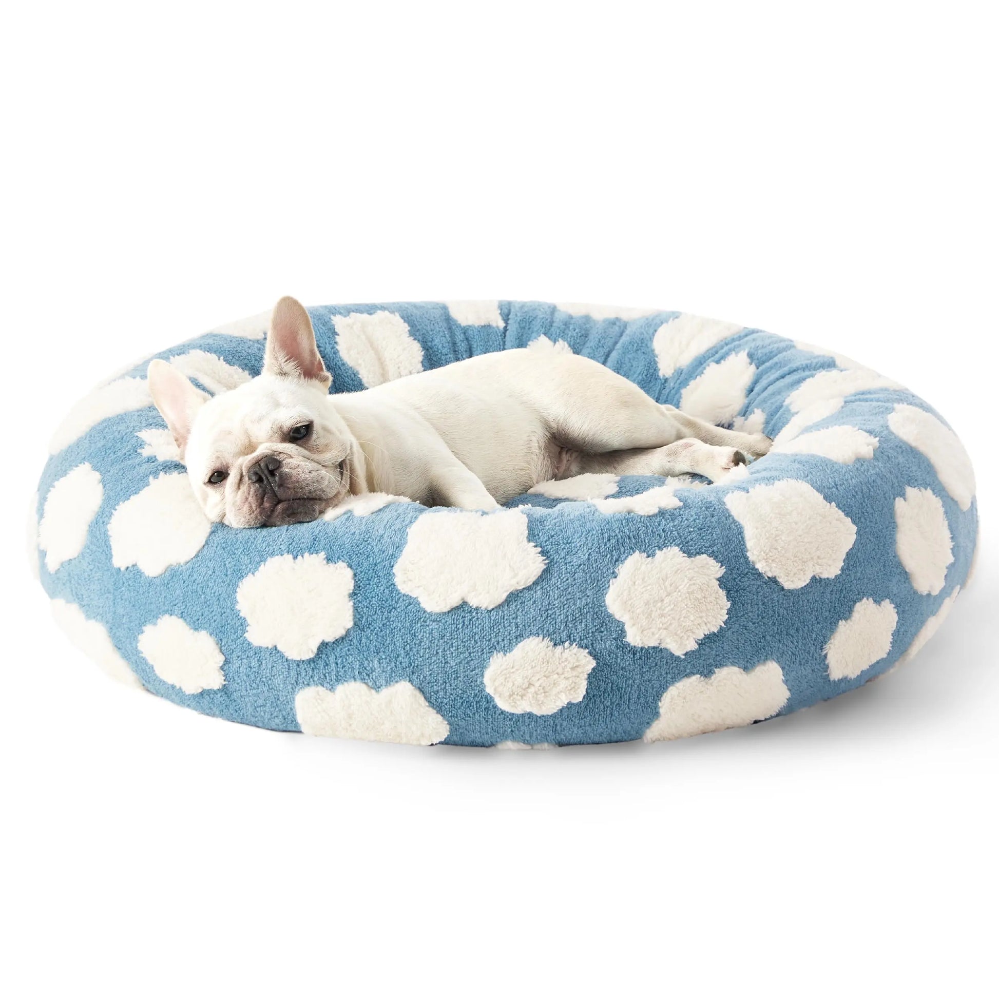 Calming Donut Dog & Cat Bed – Fluffy Plush Round Pet Bed for Anxiety Relief & Deep Sleep