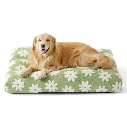 Thick Plush Washable Pet Crate Mattress – Shredded Foam Comfort Bed for Indoor & Outdoor Use
