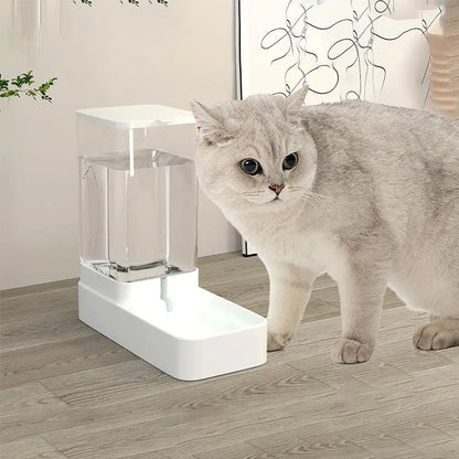 Large Capacity Automatic Pet Feeder & Water Dispenser – 2-in-1 Food & Water Station for Dogs & Cats