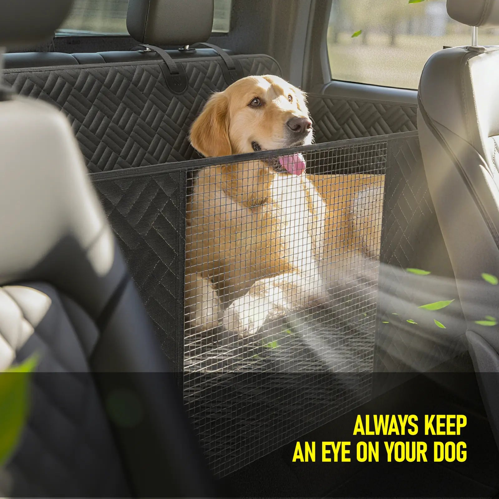 Waterproof Dog Car Seat Hammock Cover – Heavy Duty, 400 lbs Capacity, Fits Cars, SUVs & Trucks