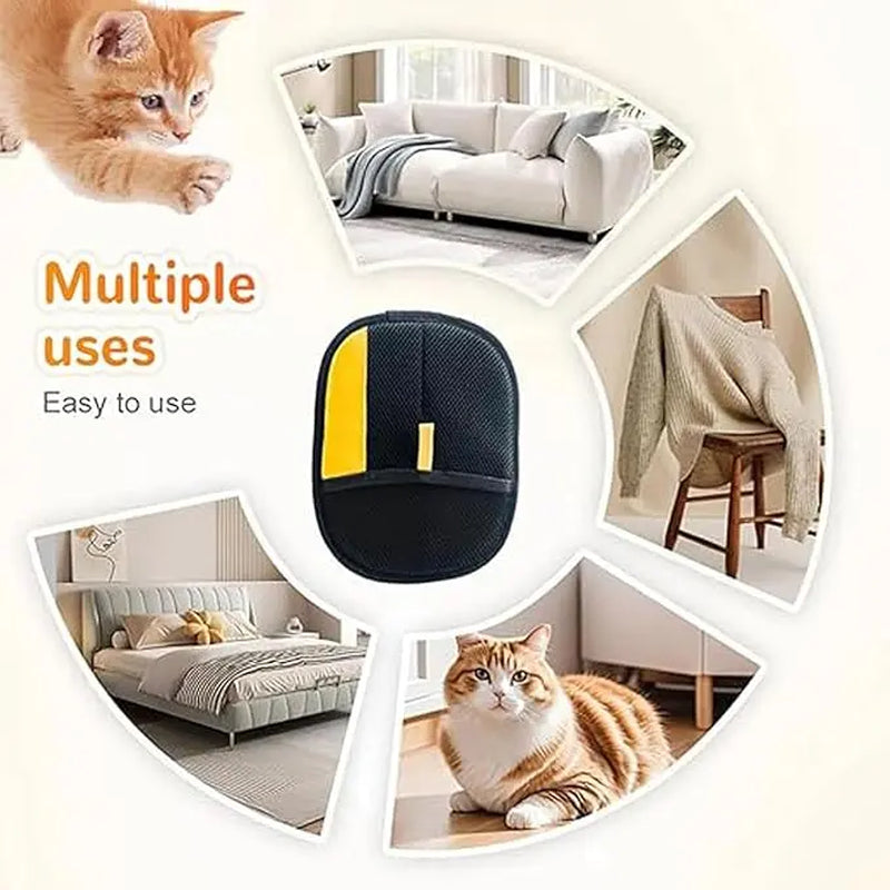 Electrostatic Pet Hair Removal Gloves – Reusable Lint Remover for Furniture, Carpet & Car Seats