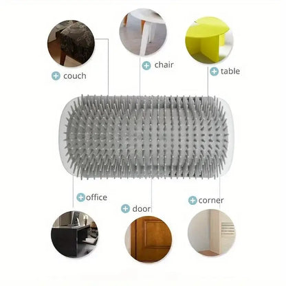 Self-Grooming Corner Brush for Cats – Soft Massage Scratcher for Happy, Healthy Fur