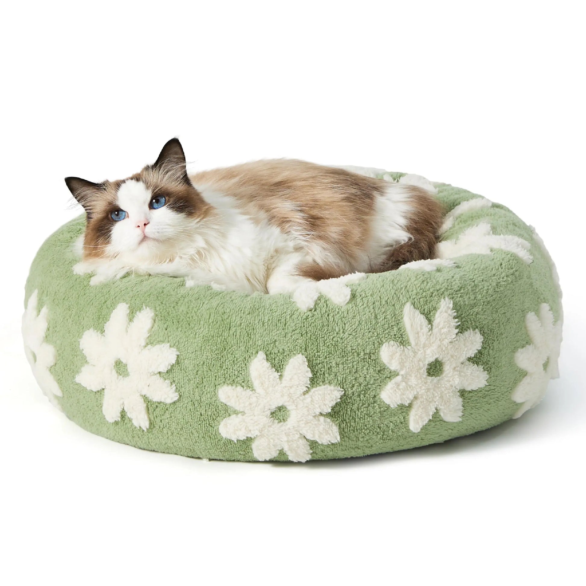Calming Donut Dog & Cat Bed – Fluffy Plush Round Pet Bed for Anxiety Relief & Deep Sleep