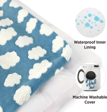 Thick Plush Washable Pet Crate Mattress – Shredded Foam Comfort Bed for Indoor & Outdoor Use